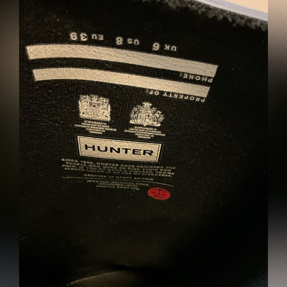Hunter Black Tall Rain Boots - Picture 11 of 11